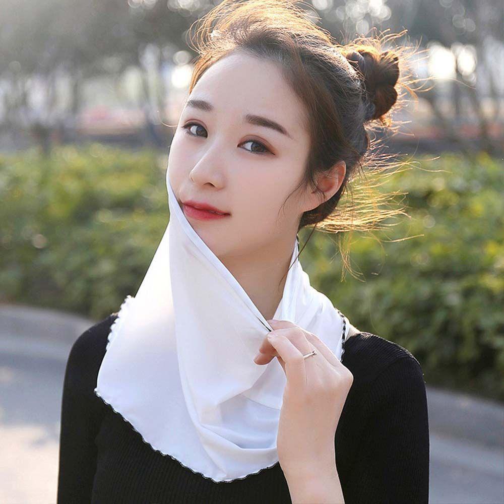 Protection Face Cover Face Gini Mask Womne Neckline Mask Driving Face Mask Summer Sunscreen Mask