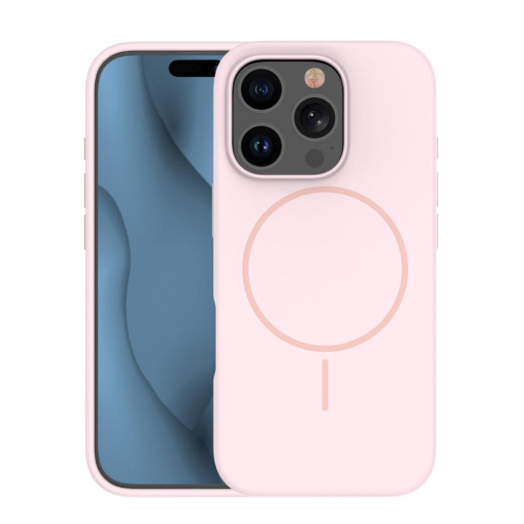 Nakładka Silicone Thin Mag Do Iphone 14 Pro 6,1" Jasnoróżowa