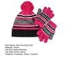 Winter Kids Hat And Gloves Set for Boys Girls Toddler Knitted Pompom Hat And Gloves Set Thick Warm Fleece Lined Accessories for Cold Weather