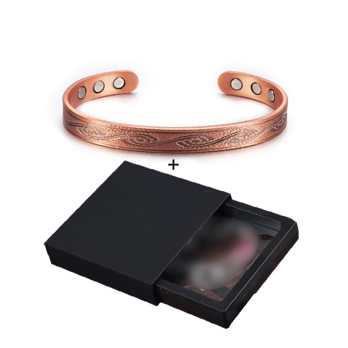 Magnetické náramky Ikuinen Náramky Vintage náramek z čisté mědi Zdraví Energie Artritida Šperky s nastavitelnou manžetou pro ženy