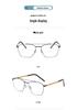 Autumn Aviator-Style Screwless Glasses: High Prescription, Fashionable Retro Frame for Women and Men