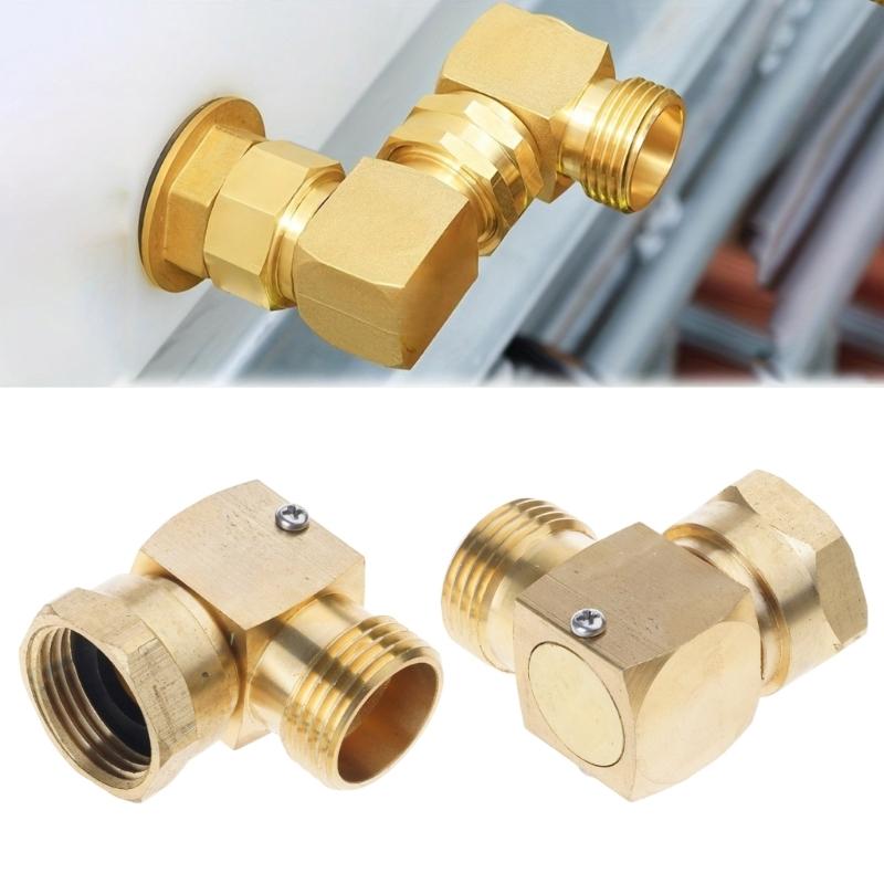 L Shaped Garden Hose Fittings 3/4Inch 90 Degree Hose Swivel Elbow Connector for Irrigation and Car Washing Enduring