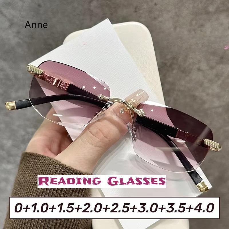 Square Reading Glasses Men Women Anti Blue Light Metal Frame Sunglasses Glasses Antifatigue Rectangle Computer Eyewear 0 To +4.0
