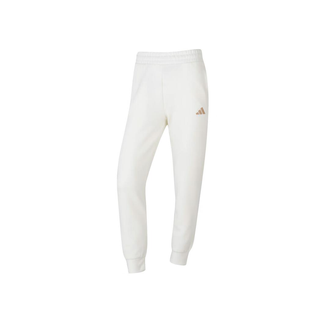 

Adidas Logo Comfortable Versatile Solid Color Knitted Sports Pants Women Bottoms White JL6279 XL