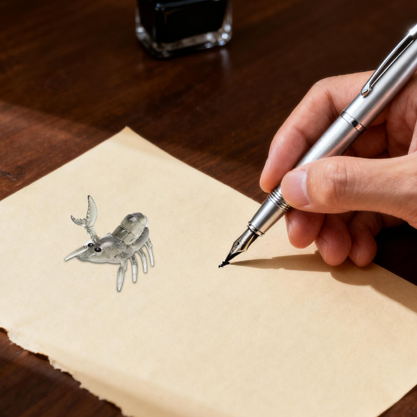 

Подставка-держатель для ручек в форме рака, японский дизайн, милая новинка, украшение, стойка для хранения, кисть для макияжа серый