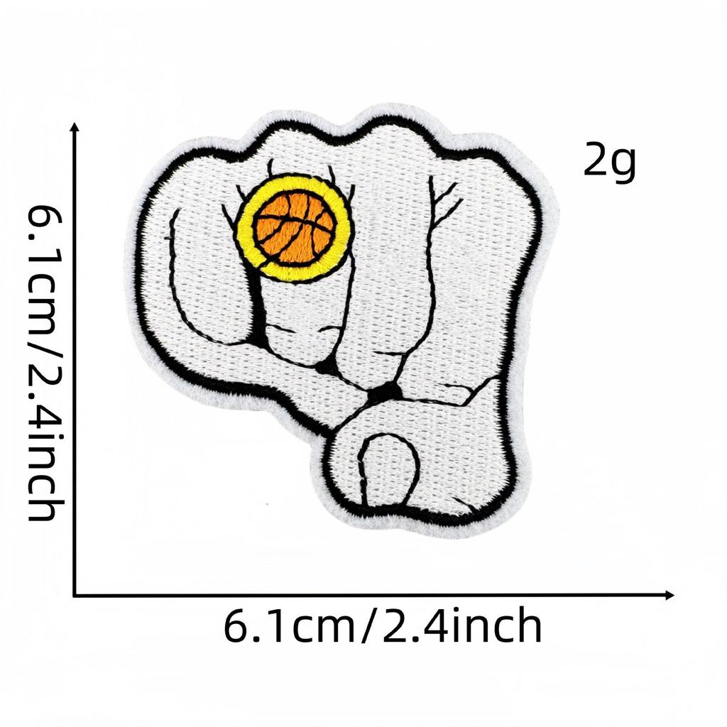 Sports Cartoon Basketball Embroidered Patch - Clothing Accessory Label