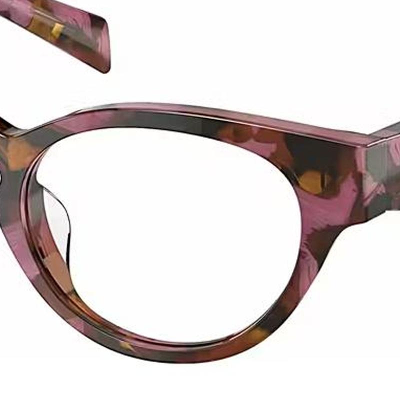Prada Brand Logo Oval Optical Frame Women's Tortoiseshell