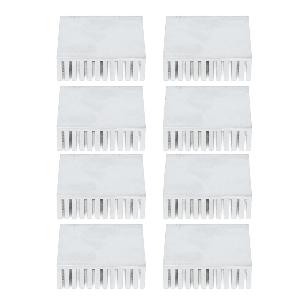8Pcs Heat Sink Cooling Heatsink Cooler Aluminium Alloy 50x50x15mm Accessory WhiteWithout Back