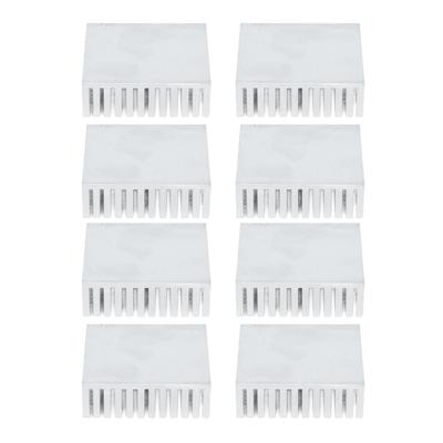 8Pcs Heat Sink Cooling Heatsink Cooler Aluminium Alloy 50x50x15mm Accessory WhiteWithout Back