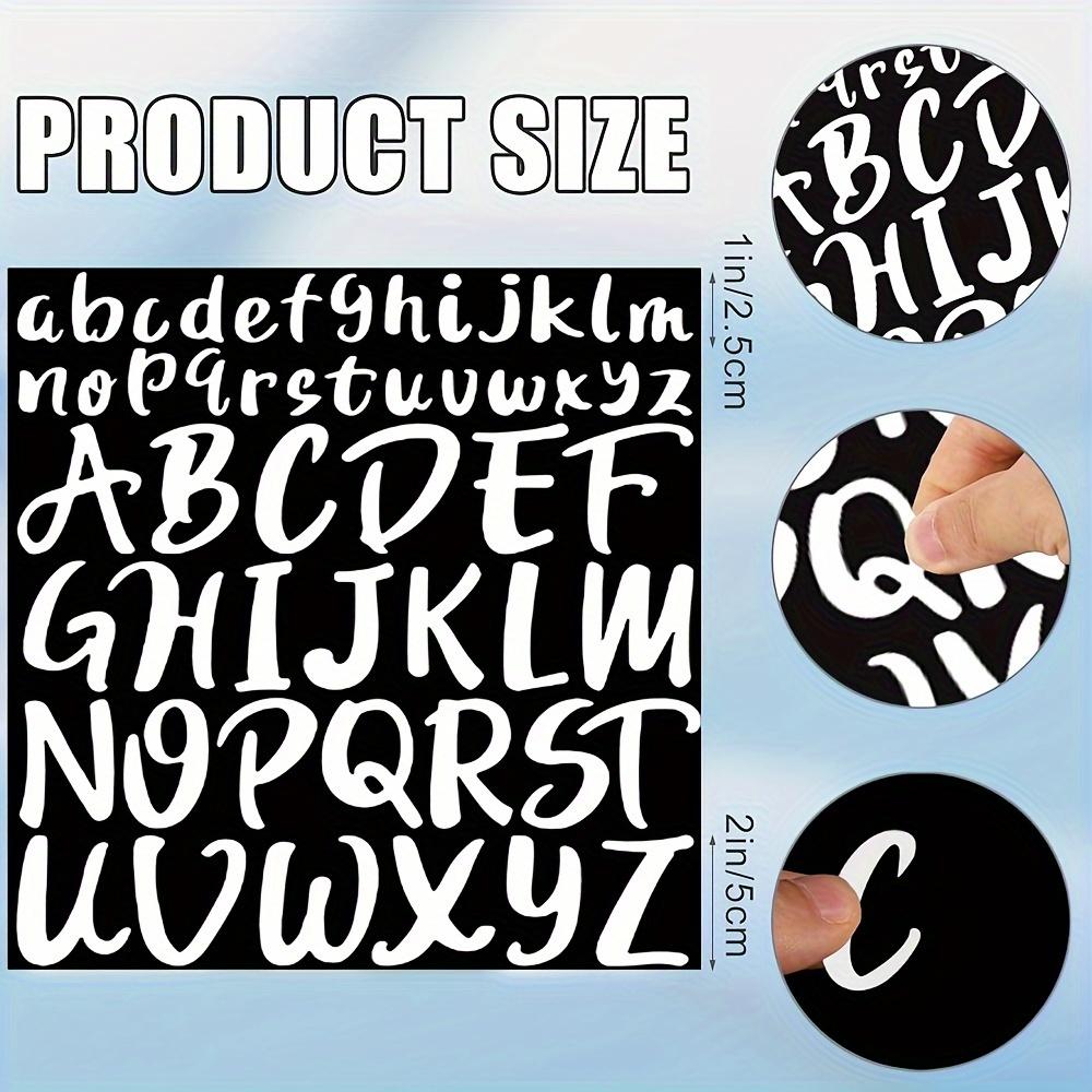 6sheets 312pcs Self Adhesive Alphabet Stickers Waterproof Vinyl Letter Decals For Scrapbooking Mailbox Poster Crafts