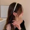 Zinc Zinc Alloy Rhinestone Headband Geometric Women Hair Hoop Temperament Bridal Wide Headband  Birthday Gift