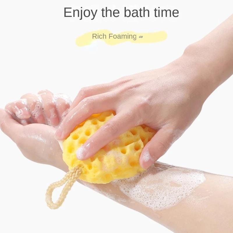 Mjukt Nät Duschsvamp Boll Nylon Baby Rengöringsborste Duschskum Kroppsrengörare Exfolierande Skrubb Duschboll Badrumsprodukter