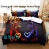 Sundrop FNAF Beding Set Single Twin Ful Quen King-Sized Dimensionsd Dimensions Bed Linen Set Adult People Bedrom Duvetcover Sets Anime Sundrop FNAF