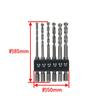 Takagi EARTH MAN Concrete Drill Hexagonal Shaft Set of 6 D-250