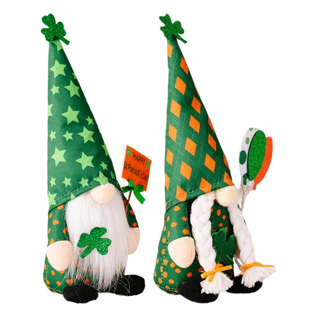Christmas Gnomes Decorations Green Cute Doll Home Decor Swedish Tomte Gnomes Faceless Doll for Desk Table Shelf Mantel Tiered