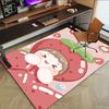1PC Strawberry Cat Carpet Ultra Soft, Thick & Absorbent, Non Slip Machine Washable Mat for Entryway