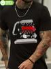 100% Cotton T-shirt with Engine Print