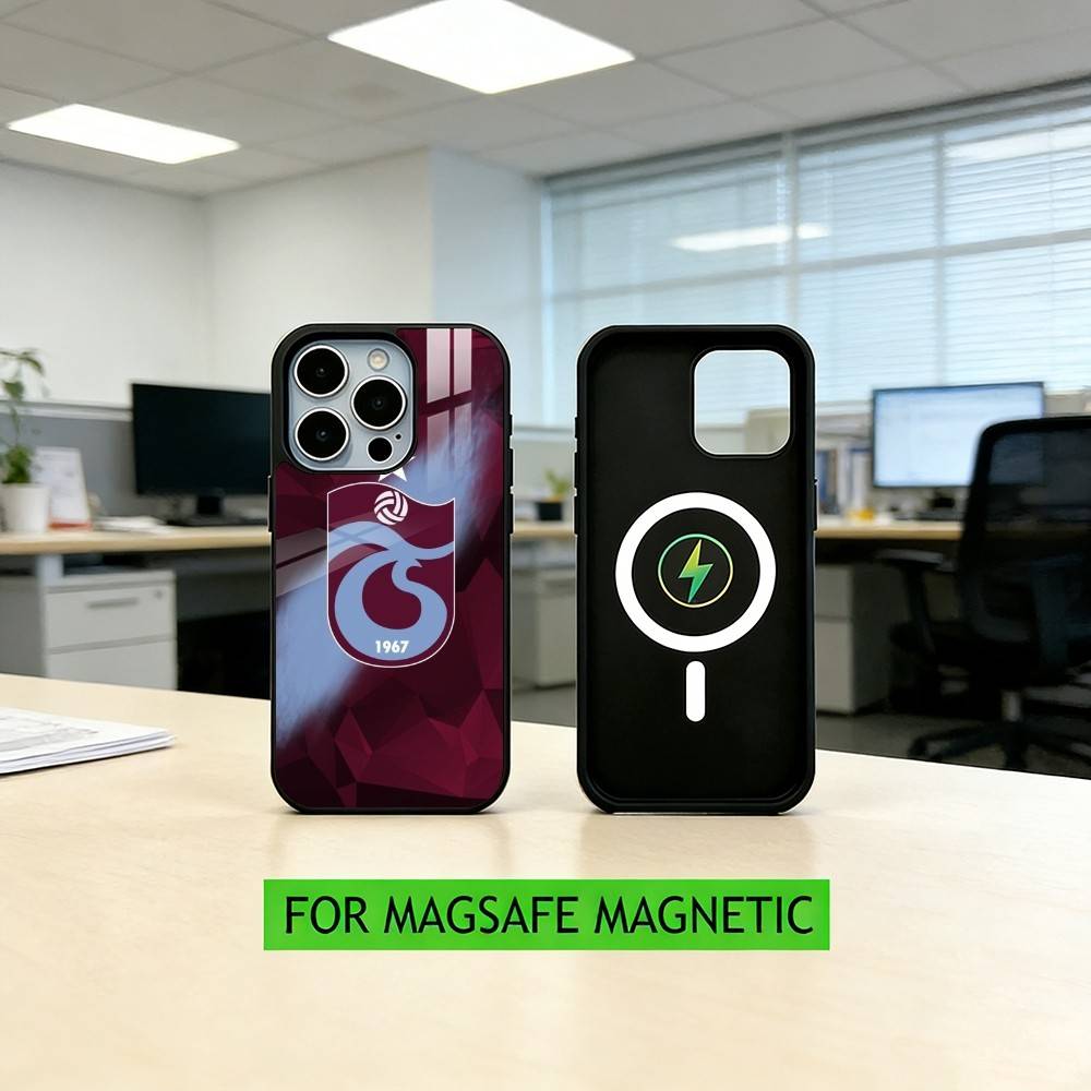 Trabzonspor Handyhülle Für iPhone17,16,15,14,13,12,11 Plus,Pro Magnetisch Für Magsafe Kabelloses Laden