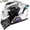 Kuqibao Dual Lens Open Face Helmet Motorcycle Bluetooth Helmet Dual Intercom Motorcycle Full Helmet Long Riding Range
