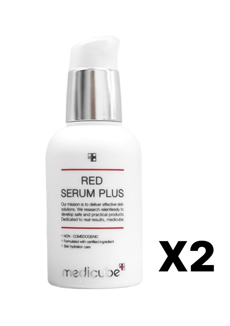 MEDICUBE Red Serum 2.0 Plus Acne Care Soothing Hydrating Facial Serum 55ml x 2