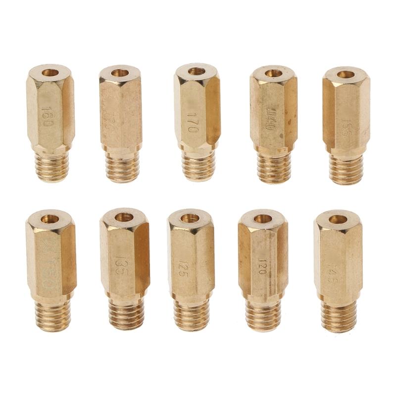 10 sztuk gaźnik dysza wolnoobrotowa do PWK OKO CVK Mikuni KOSO gaźnik motocyklowy główny imadło wtryskiwacze dysza 120-170