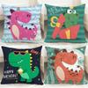 Fashion C-CCute Cartoon Dinosaur Cushion Cover Comfortable Reversible Pillow Cover Ideal for Car Sofa Bedroom & Beyond