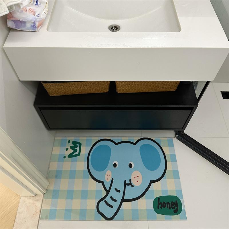 

Милая маленькая собачка с ветром и морем, коврик для ног из диатомовой земли для ванной, хорошо впитывающий влагу, простой в уходе, быстросохнущий 40X60cm 15.7X23.6in