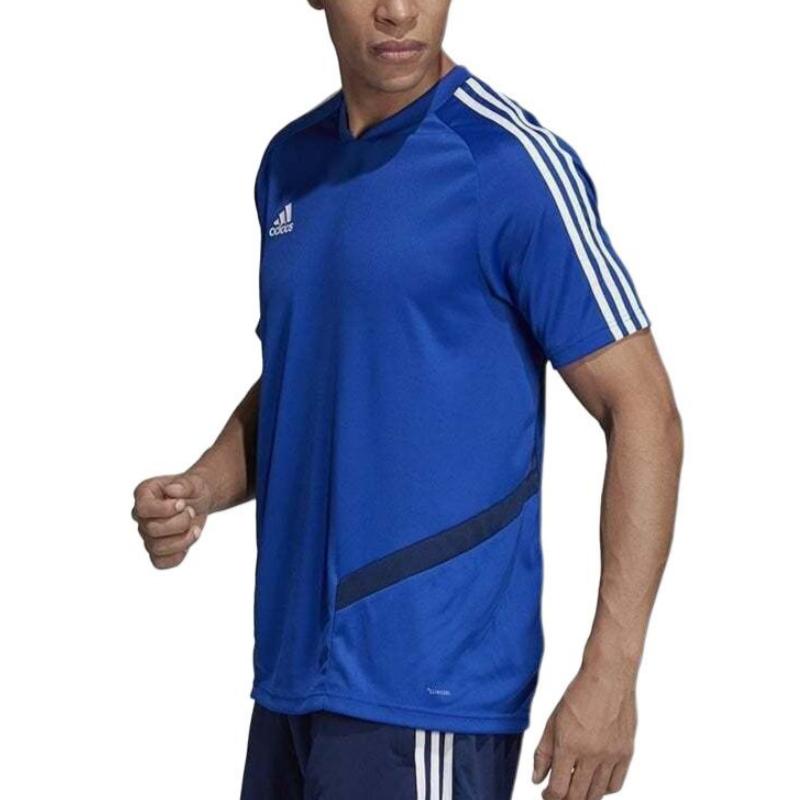 Adidas Tiro 19 Logo Pullover Comfortable Short Sleeve T-Shirt Men Tops Blue DT5285