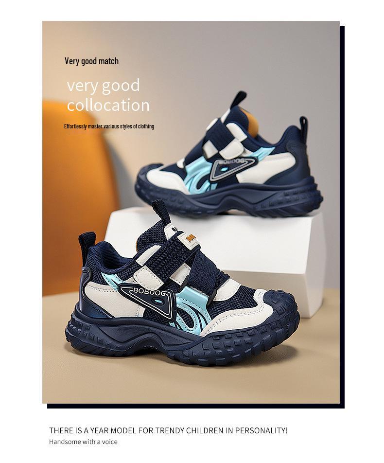 Bobodou Boys' Waterproof Winter Sports Shoes - Velvet-Lined Cotton, Lightweight and Warm