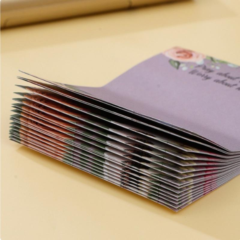 30 Sheets Inspirational Christian Verse Sticky Notes - Vintage Floral Design, Rectangle, Motivational Quotes, Office Supplies, Daily Use