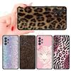Fashion Leopard Print Phone Case For Samsung Galaxy A13,21s,22,31,32,52,53,71,80,A91 Soft Black Shell