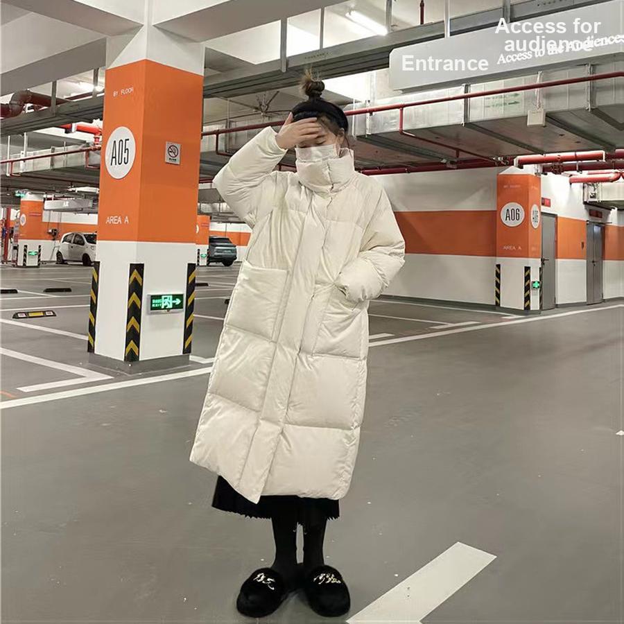 Long Sleeve Puffer Cotton Jacket Women Winter New Korean Style Loose Fit Stand Collar Plus Size Warm Cotton Jacket