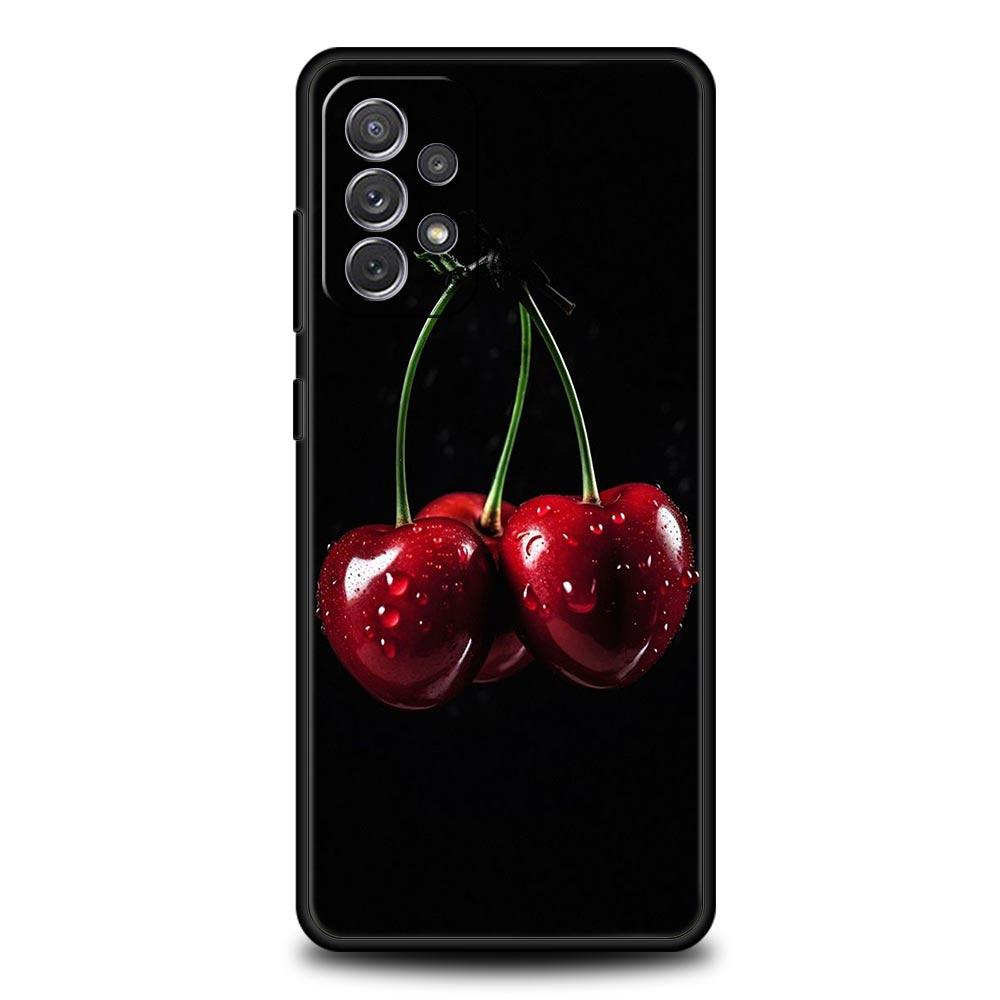 Kirschen Kirschfrucht Handyhülle Für Samsung Galaxy A17 A07 A55 A35 A25 A15 A05 A33 5G A31 A23 A21s A13 A41 A73 A53 A51 A71Abdeckung