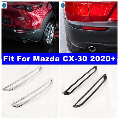 Car Rear Tail Lights Eyelid Eyebrow Stripes / Rear Bumper Fog Lamps Frame Cover Trim Fit For Mazda CX-30  - 2024 Accessories
