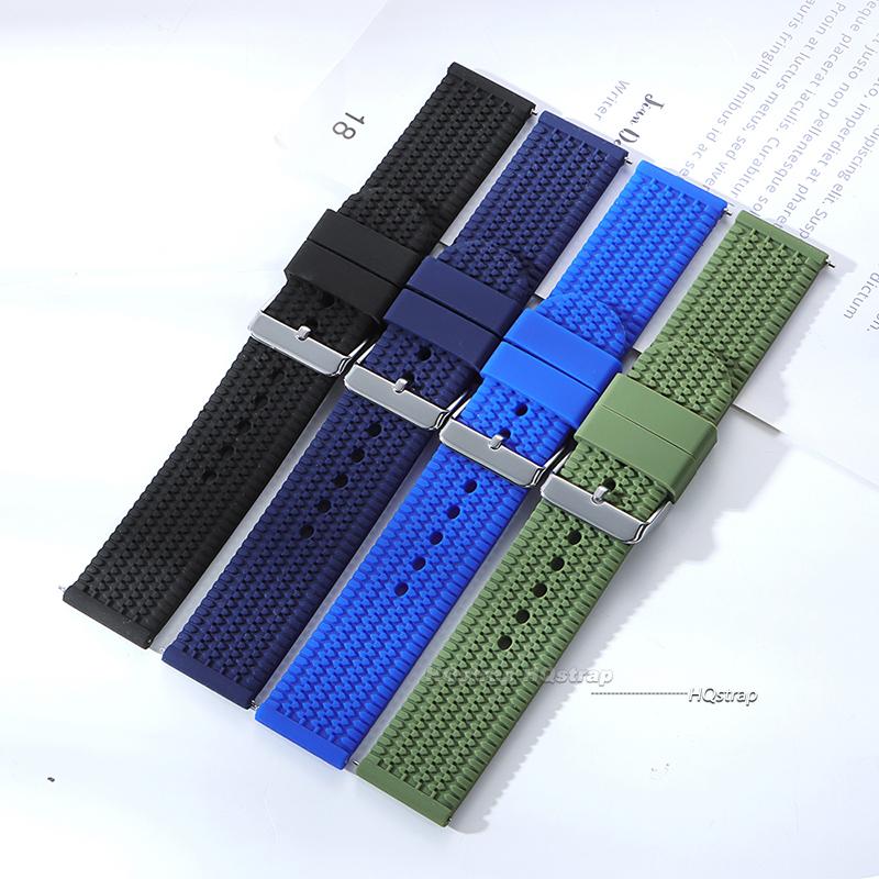 Cinturino per Orologio in Silicone a Rilascio Rapido per Seiko 18mm 20mm 22mm 24mm Gomma Morbida Sostituzione Braccialetto Sportivo Cinturino di Alta Qualità