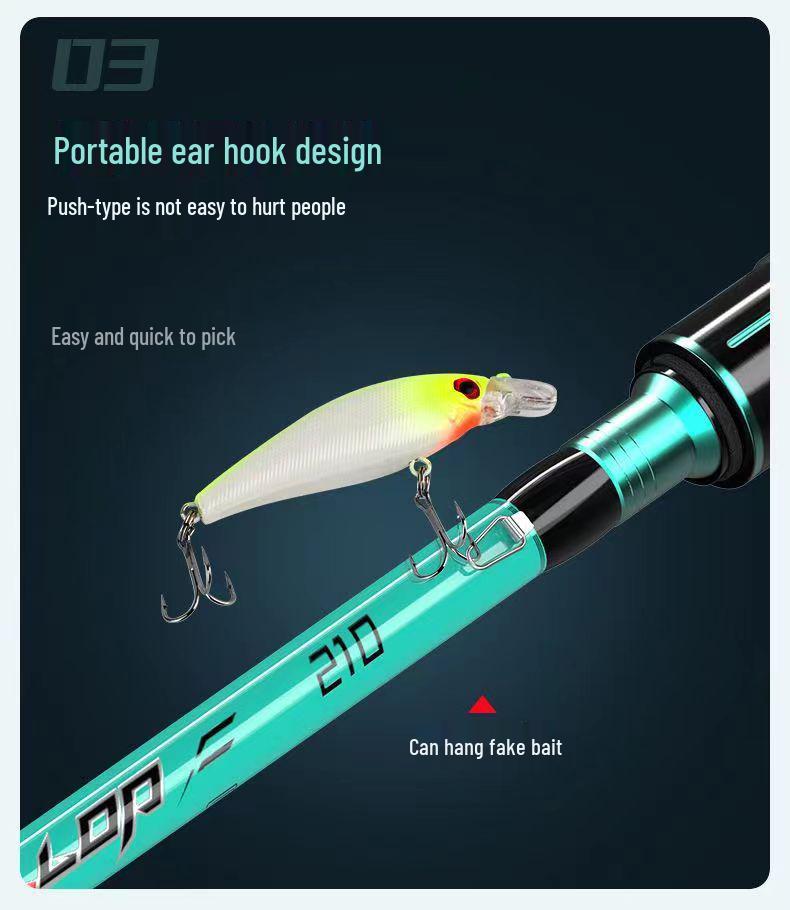 Complete Long Cast Sea Fishing Rod Set with Anti-Explosion Line and Spinning Reel for Beginners - Straight Handle Design.