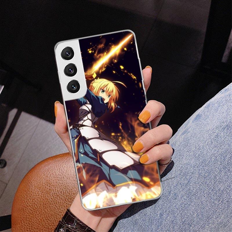 Fate Zero Stay Night Saber Phone Case For Samsung Galaxy S24 S25 Edge S26 Ultra S23 S22 S21 Plus S20 FE + Personalized Print Cov
