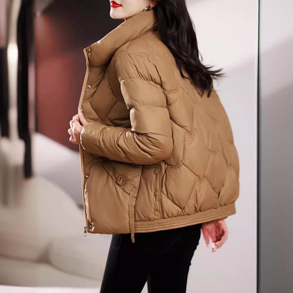 Women's Plus Size Down Cotton Jacket Short Warm Winter Loose Casual Jacket