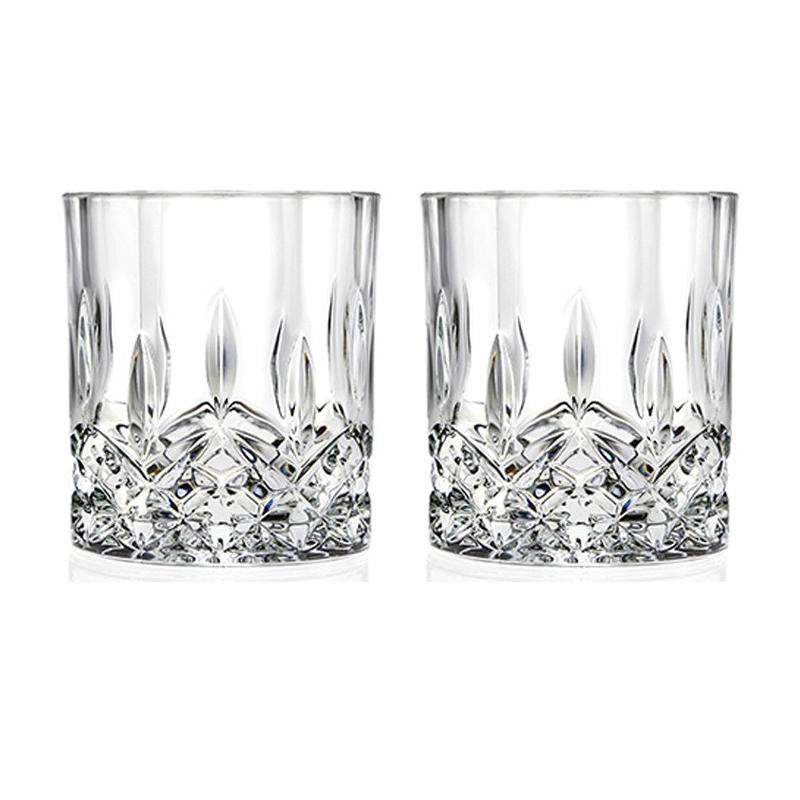 6 stk/4 stk/2 stk/1 stk Whiskyglass Krystallglass 230 ml Vinglass Gjennomsiktig Drikkeglass for Bar/Hjem Spiritusglass Preget Vannglass
