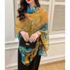 Yourou yarn ginkgo biloba beach towel travel vacation 111 * 181cm silk scarf women's elegant fashion scarf