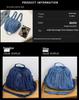 2025 Fashion Washed Denim Versatile Backpack: Crossbody and Casual Schoolbag for College Students