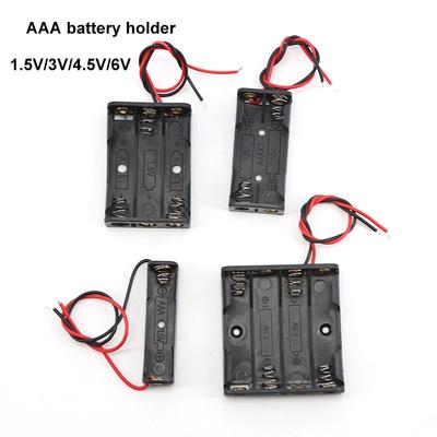 1X 2X 3X 4X AAA 1.5v 3v 4.5v 6v Držák Baterií Úložný Box Baterie 1 2 3 4 Slot AAA Pouzdra Power Bank Kontejner 2pinový Drátový Vývod