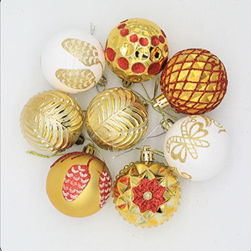 8pcs Delicate Christmas Ball 6cm Hanging Ornament Christmas Tree Pendant  Window