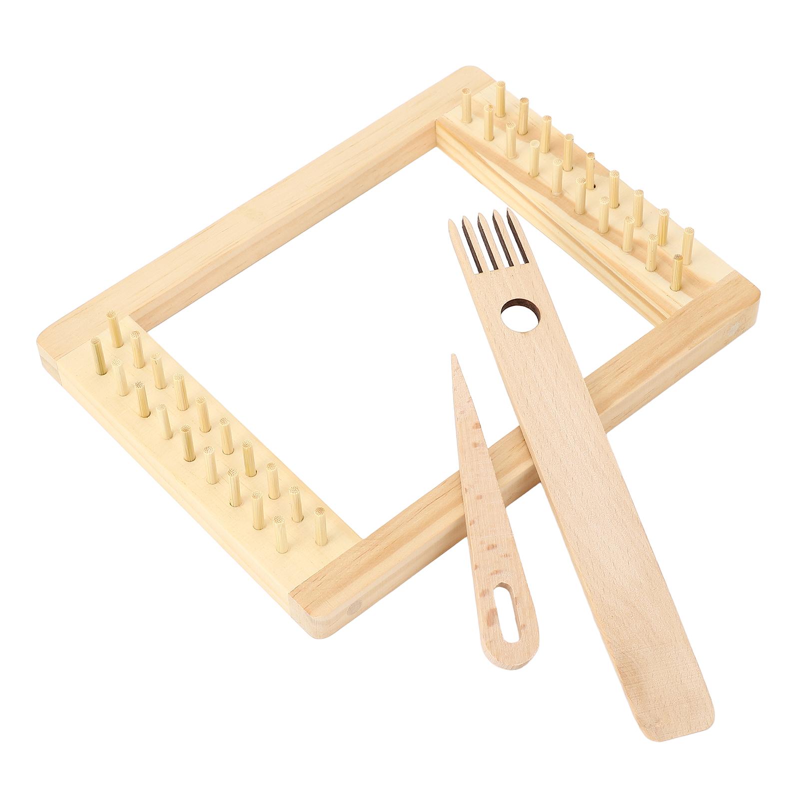 

Деревянный ткацкий станок с иглой и палочкой-челноком, плотный столб, рама для вязания для начинающих