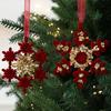 Bowknot Xmas Tree Charm Flocked Christmas Tree Pendant New Xmas Tree Ornament  Merry Christmas