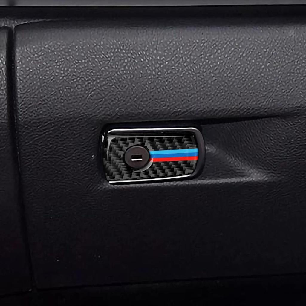 Car Glove Box Decal Storage Box Sticker Carbon Fiber Trim Compatible with BMW F30 F31 F34 3GT F32 F33 F36 3 4 Series Accessories
