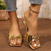 Women's High-heeled Sandals - Fashionable and Versatile Shoes, Large Size Shoes