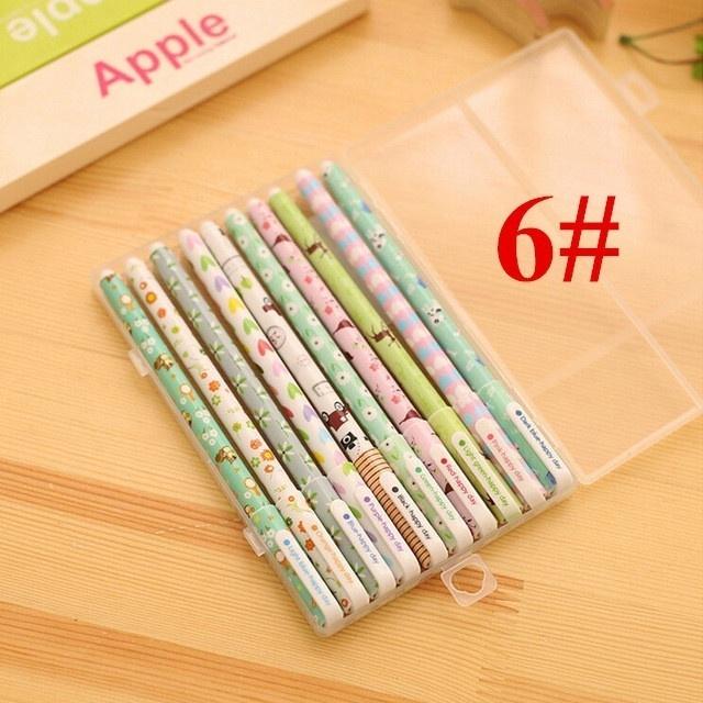 10pcs / Pack  0.38mm Korean  Gel Pens   School Stationery Office Lovely Flora