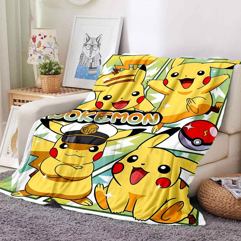 1pc , Pokémon Blanket Lightweight Flannel Blanket Throw Blanket For Sofa, Bed, Travel, Camping, Livingroom, Office, Couch