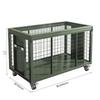 Foldable Mobile Storage Mesh Cage with Wheels